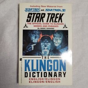 Star Trek The Klingon Dictionary Official Guide Marc Okrand Books Paperback